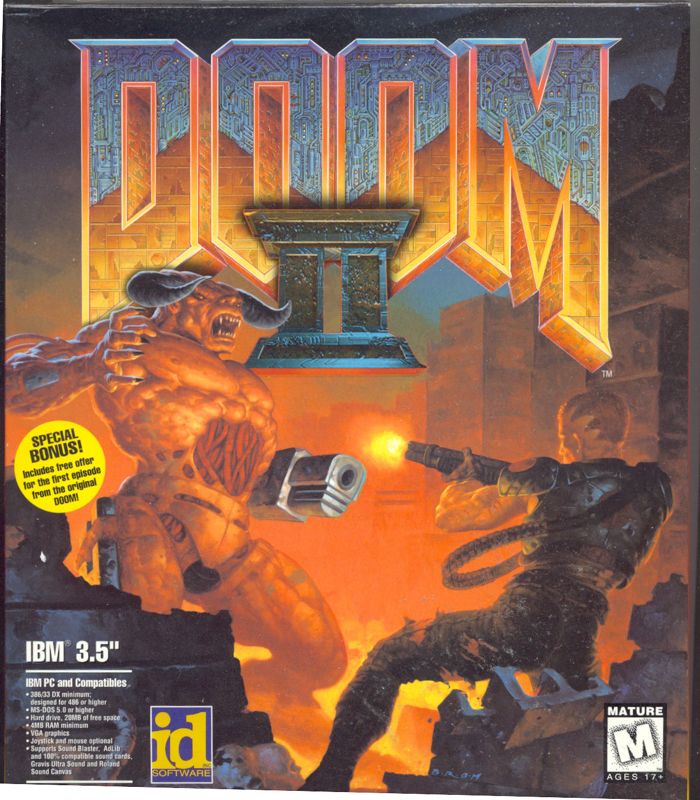 Doom II box art for GameBoy Advance